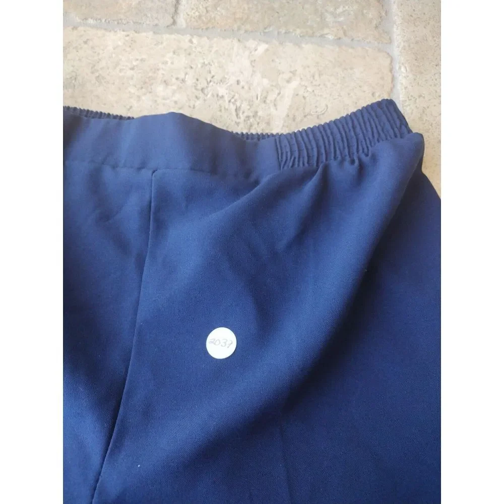 Monterey Canyon Pants Women 12 Navy Elastic‎ Waist Pull On 100% Polyester Casual